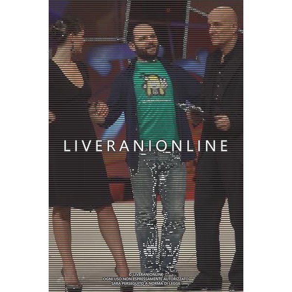 trasmissione tv: \' ZELIG\' Milano - Teatro degli Arcimboldi nella foto: Vanessa INCONTRADA - Paolo LABATI - Claudio BISIO © Antonio Sorano - Ag. Aldo Liverani sas 