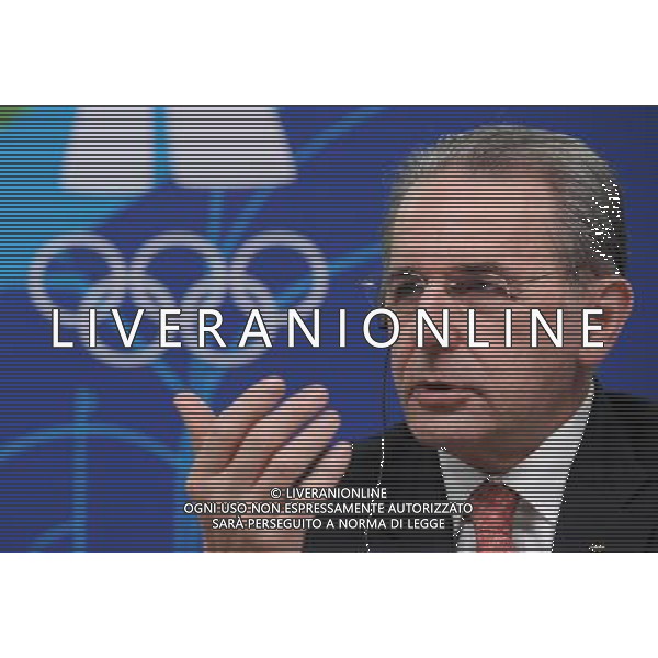 VANCOUVER ( Canada) - Jacques ROGGE ( Presidente del Comitato Olimpico Internazionale - IOC -) durante una conferenza stampa ai 21mi GIOCHI OLIMPICI INVERNALI OLIMPIADI DI VANCOUVER 2010 © Wu Wei) - Xinhua - Photoshot - Ag. Aldo Liverani sas ITALY ONLY