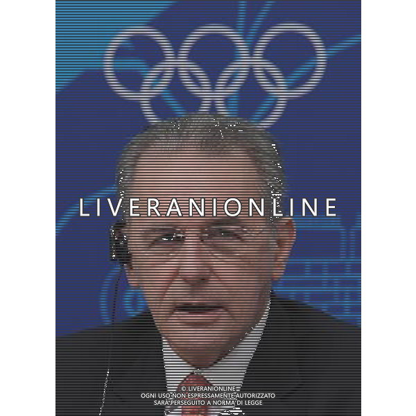 VANCOUVER ( Canada) - Jacques ROGGE ( Presidente del Comitato Olimpico Internazionale - IOC -) durante una conferenza stampa ai 21mi GIOCHI OLIMPICI INVERNALI OLIMPIADI DI VANCOUVER 2010 © Wu Wei) - Xinhua - Photoshot - Ag. Aldo Liverani sas ITALY ONLY