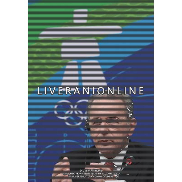 VANCOUVER ( Canada) - Jacques ROGGE ( Presidente del Comitato Olimpico Internazionale - IOC -) durante una conferenza stampa ai 21mi GIOCHI OLIMPICI INVERNALI OLIMPIADI DI VANCOUVER 2010 © Wu Wei) - Xinhua - Photoshot - Ag. Aldo Liverani sas ITALY ONLY