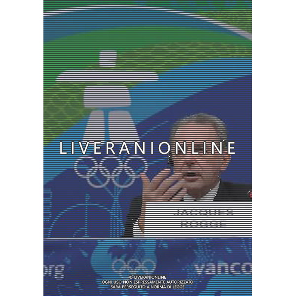 VANCOUVER ( Canada) - Jacques ROGGE ( Presidente del Comitato Olimpico Internazionale - IOC -) durante una conferenza stampa ai 21mi GIOCHI OLIMPICI INVERNALI OLIMPIADI DI VANCOUVER 2010 © Wu Wei) - Xinhua - Photoshot - Ag. Aldo Liverani sas ITALY ONLY