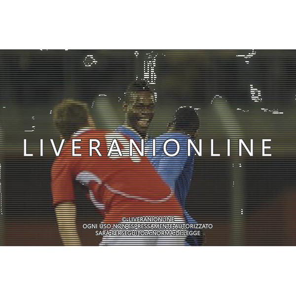 Rieti - 03/03/2010 - Stadio \'Centro d\'Italia\' - Qualificazioni Campionato Europeo Under 21 2011 - Italia vs Ungheria - nella foto:l\'esultanza di balotelli okaka dopo il gol ph. Corradetti / ©Aldo Liverani Sas