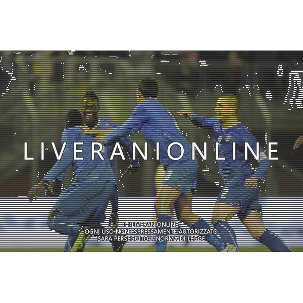 Rieti - 03/03/2010 - Stadio \'Centro d\'Italia\' - Qualificazioni Campionato Europeo Under 21 2011 - Italia vs Ungheria - nella foto: L\'esultanza di lorenzo de silvestri con okaka stefano dopo il gol ph. Corradetti / ©Aldo Liverani Sas