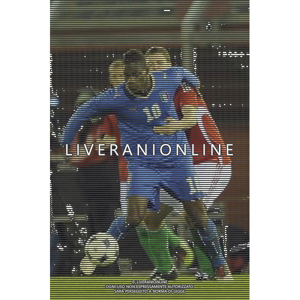 Rieti - 03/03/2010 - Stadio \'Centro d\'Italia\' - Qualificazioni Campionato Europeo Under 21 2011 - Italia vs Ungheria - nella foto: mario balotelli ph. Corradetti / ©Aldo Liverani Sas