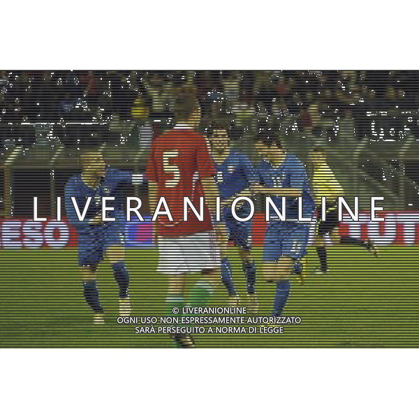 Rieti - 03/03/2010 - Stadio \'Centro d\'Italia\' - Qualificazioni Campionato Europeo Under 21 2011 - Italia vs Ungheria - nella foto: L\'esultanza di Marrone dopo il gol ph. Corradetti / ©Aldo Liverani Sas