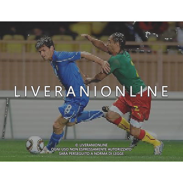 Amichevole Montecarlo - 03.03.2010 Italia-Camerun Nella Foto:MAGGIO-ASSOU EKOTTO /Ph.Vitez-Ag. Aldo Liverani