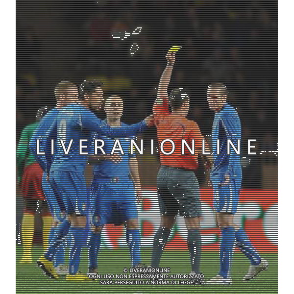 Amichevole Montecarlo - 03.03.2010 Italia-Camerun Nella Foto:CHIELLINI AMMONITO /Ph.Vitez-Ag. Aldo Liverani