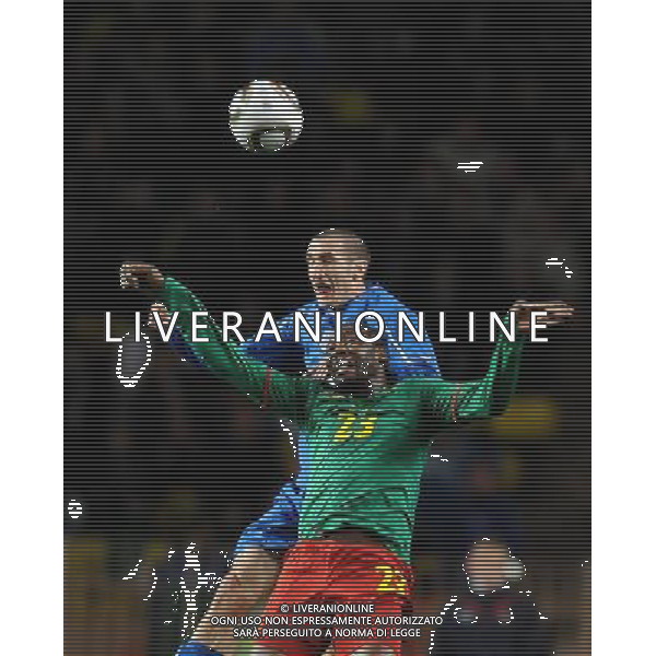 Amichevole Montecarlo - 03.03.2010 Italia-Camerun Nella Foto:KOUEMAHA-CHIELLINI /Ph.Vitez-Ag. Aldo Liverani