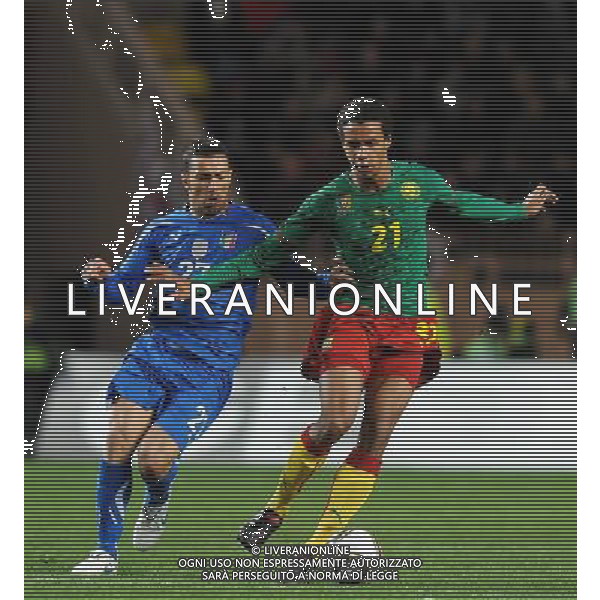 Amichevole Montecarlo - 03.03.2010 Italia-Camerun Nella Foto:MATIP-QUAGLIARELLA /Ph.Vitez-Ag. Aldo Liverani