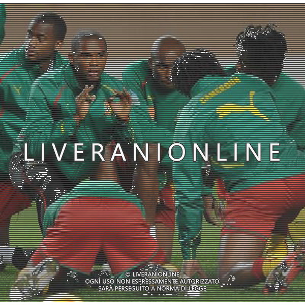 Amichevole Montecarlo - 03.03.2010 Italia-Camerun Nella Foto:ETO\'O SAMUEL-GRUPPO CAMERUN /Ph.Vitez-Ag. Aldo Liverani
