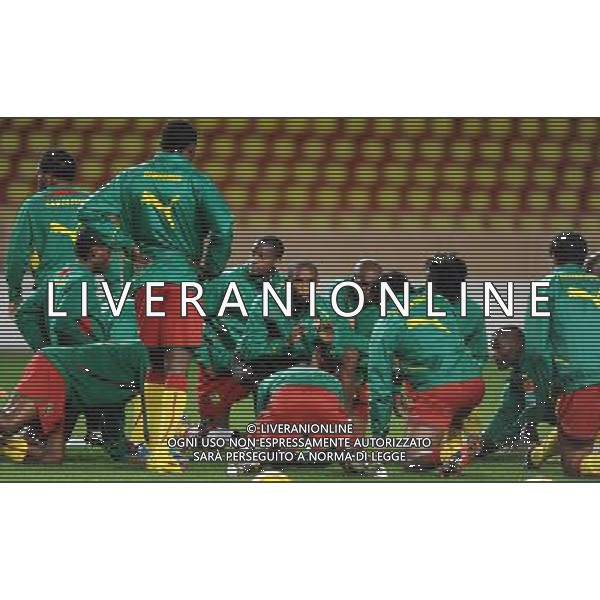 Amichevole Montecarlo - 03.03.2010 Italia-Camerun Nella Foto:ETO\'O SAMUEL-GRUPPO CAMERUN /Ph.Vitez-Ag. Aldo Liverani