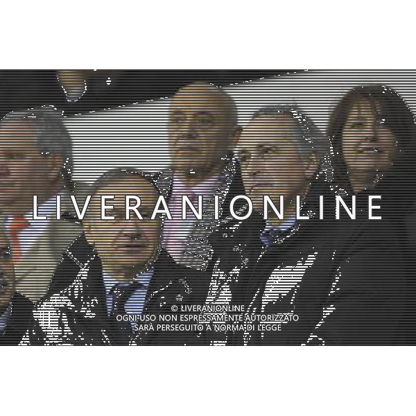 Rieti - 03/03/2010 - Stadio \'Centro d\'Italia\' - Qualificazioni Campionato Europeo Under 21 2011 - Italia vs Ungheria - nella foto: Gianni PETRUCCI e Giancarlo ABETE ph. Corradetti / ©Aldo Liverani Sas