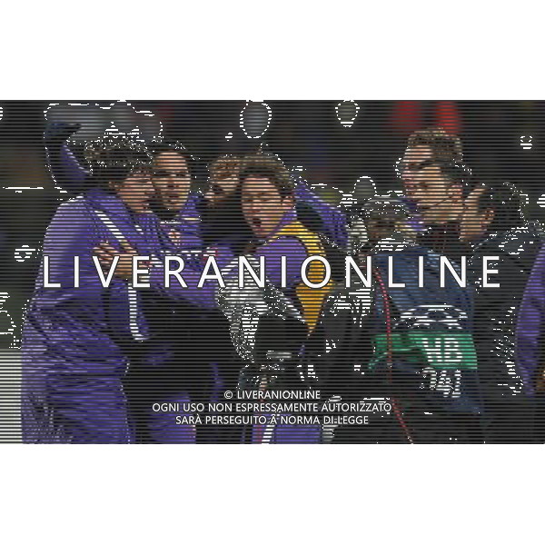 Champions League 2009/2010 Ottavi di Finale Ritorno Firenze - 09.03.2010 Fiorentina-Bayern Monaco Nella Foto: ESULTANZA DOPO IL GOL DI VARGAS DEL 1-0 /Ph.Vitez-Ag. Aldo Liverani