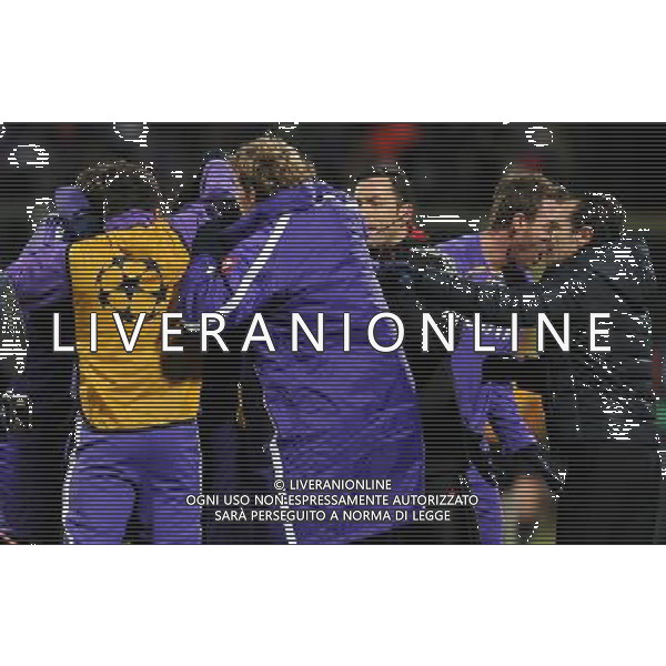 Champions League 2009/2010 Ottavi di Finale Ritorno Firenze - 09.03.2010 Fiorentina-Bayern Monaco Nella Foto: ESULTANZA DOPO IL GOL DI VARGAS DEL 1-0 /Ph.Vitez-Ag. Aldo Liverani