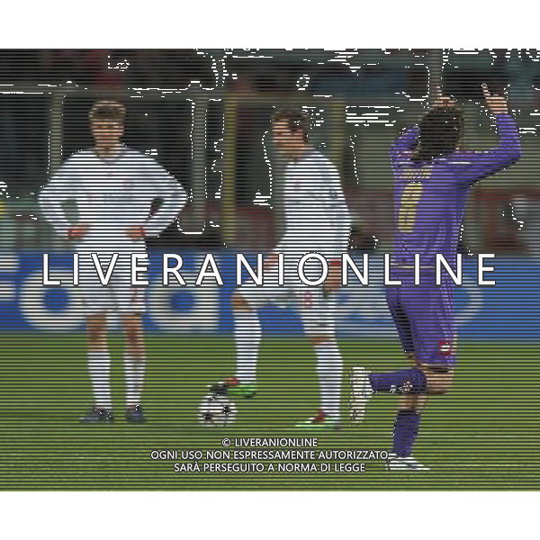 Champions League 2009/2010 Ottavi di Finale Ritorno Firenze - 09.03.2010 Fiorentina-Bayern Monaco Nella Foto: JOVETIC ESULTANZA DOPO IL GOL /Ph.Vitez-Ag. Aldo Liverani
