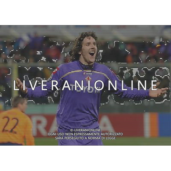 Champions League 2009/2010 Ottavi di Finale Ritorno Firenze - 09.03.2010 Fiorentina-Bayern Monaco Nella Foto:JOVETIC ESULTANZA DOPO IL GOL /Ph.Vitez-Ag. Aldo Liverani