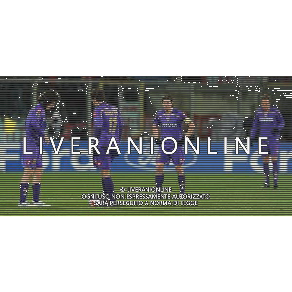 Champions League 2009/2010 Ottavi di Finale Ritorno Firenze - 09.03.2010 Fiorentina-Bayern Monaco Nella Foto:DELUSIONE FIORENTINA /Ph.Vitez-Ag. Aldo Liverani