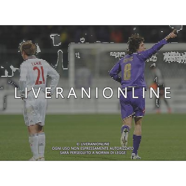 Champions League 2009/2010 Ottavi di Finale Ritorno Firenze - 09.03.2010 Fiorentina-Bayern Monaco Nella Foto:JOVETIC ESULTANZA DOPO IL GOL /Ph.Vitez-Ag. Aldo Liverani