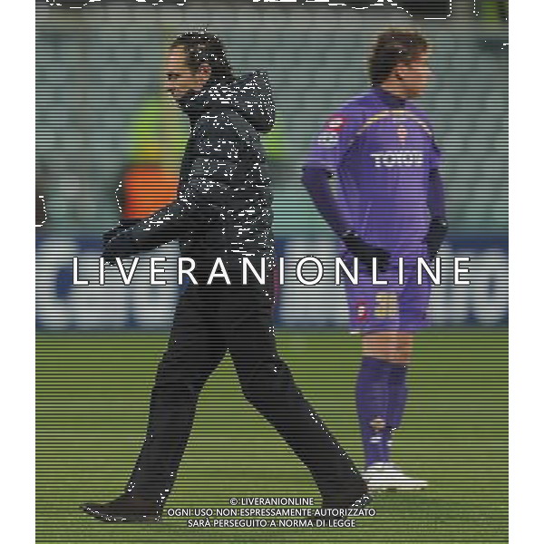Champions League 2009/2010 Ottavi di Finale Ritorno Firenze - 09.03.2010 Fiorentina-Bayern Monaco Nella Foto:DELUSIONE DI CESARE PRANDELLI A FINE GARA /Ph.Vitez-Ag. Aldo Liverani