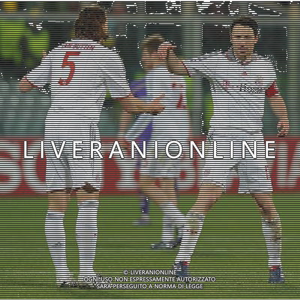 Champions League 2009/2010 Ottavi di Finale Ritorno Firenze - 09.03.2010 Fiorentina-Bayern Monaco Nella Foto:VAN BOMMEL MARK-VAN BUYTEN DANIEL /Ph.Vitez-Ag. Aldo Liverani