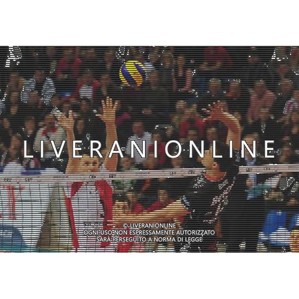 09.03.2010. Rzeszow ( Polonia) partita di Champions League 2009/2010 uomini di pallavolo ( volley): Asseco Resovia Rzeszow-Itas Diatec Trentino nella foto: Grzegorz Grzyb © Bartosz Frydrych/ ABF/NEWSPIX.PL - Ag. Aldo Liverani sas ITALY ONLY 