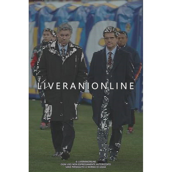 Milan-Inter Coppa Italia Tim Cup 14/01/2004 nella foto carlo ancelotti e capello fabio* Agenzia Aldo liverani