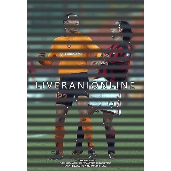 Milan-Inter Coppa Italia Tim Cup 14/01/2004 nella foto john carew e nesta alessandro* Agenzia Aldo liverani