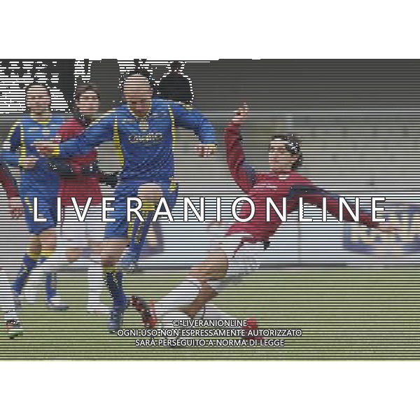VERONA 07/03/2010 PRIMA DIVISIONE GIRONE B HELLAS VERONA- A.C. REGGIANA NELLA FOTO:BERRETTONI EMANUELE E MASCHIO ANTONIO FOTO PAOLA GARBUIO/AG.ALDO LIVERANI