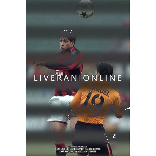 Milan-Inter Coppa Italia Tim Cup 14/01/2004 nella foto marco borriello e samuel* Agenzia Aldo liverani