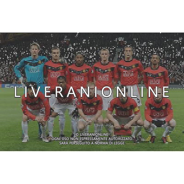 Champions League 2009/2010 Ottavi di Finale Ritorno Manchester - 10.03.2010 Manchester United-Milan Nella Foto:MANCHESTER UNITED-SQUADRA-FORMAZIONE /Ph.Vitez-Ag. Aldo Liverani