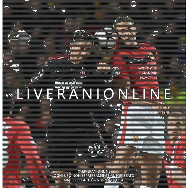 Champions League 2009/2010 Ottavi di Finale Ritorno Manchester - 10.03.2010 Manchester United-Milan Nella Foto: MARCO BORRIELLO-RIO FERDINAND /Ph.Vitez-Ag. Aldo Liverani