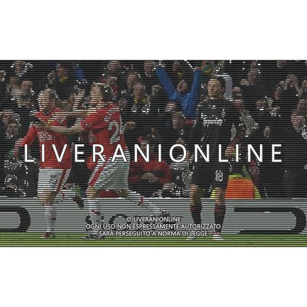 Champions League 2009/2010 Ottavi di Finale Ritorno Manchester - 10.03.2010 Manchester United-Milan Nella Foto: ESULTANZA DOPO IL SECONDO GOL DI WAYNE ROONEY DEL 2-0 /Ph.Vitez-Ag. Aldo Liverani