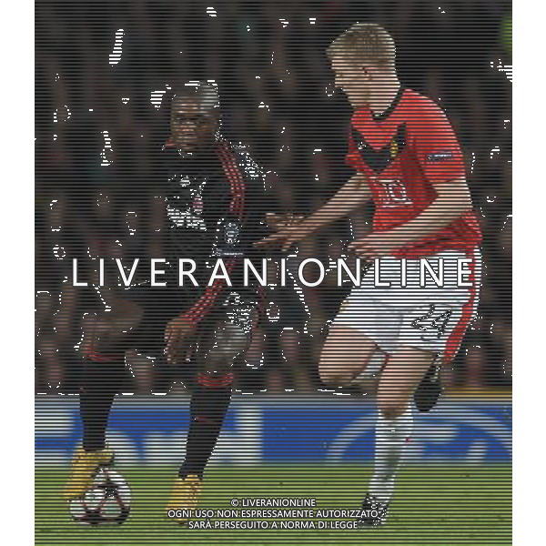 Champions League 2009/2010 Ottavi di Finale Ritorno Manchester - 10.03.2010 Manchester United-Milan Nella Foto: CLARENCE SEEDORF-FLETCHER /Ph.Vitez-Ag. Aldo Liverani
