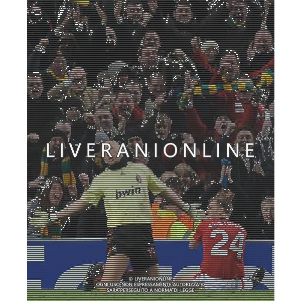 Champions League 2009/2010 Ottavi di Finale Ritorno Manchester - 10.03.2010 Manchester United-Milan Nella Foto:ESULTANZA FLETCHER-DELUSIONE ABBIATI /Ph.Vitez-Ag. Aldo Liverani