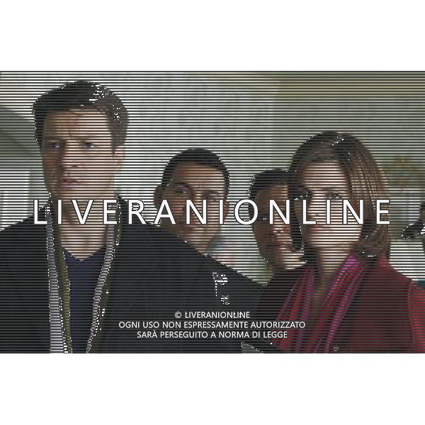 FILM\'CASTLE-DETECTIVE TRA LE RIGHE\' STAGIONE 2-2010 NELLA FOTO Nathan Fillion, Stana Katic AG ALDO LIVERANI