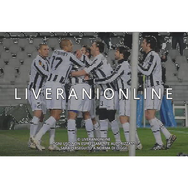 Juventus - Fulham 11-03-2010 Ottavi di andata Europa League 2009/2010 Nella foto: esultanza juventus ©Alessandro Falzone/Agenzia Aldo Liverani Sas 