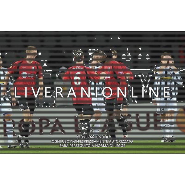 Juventus - Fulham 11-03-2010 Ottavi di andata Europa League 2009/2010 Nella foto: esultanza dopo il Gol di Etuhu DEL 2-1 ©Alessandro Falzone/Agenzia Aldo Liverani Sas 