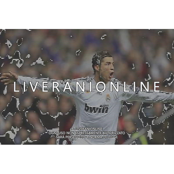 MADRID (10/03/2010).- Champions League match Real Madrid vs Olympique Lyon. Cristiano Ronaldo goal.. Photo: Cesar Cebolla / ALFAQUI - Ag. Aldo Liverani sas ITALY ONLY REAL MADRID vs OLYMPIQUE LYON - OTTAVI DI RITORNO CHAMPIONS LEAGUE