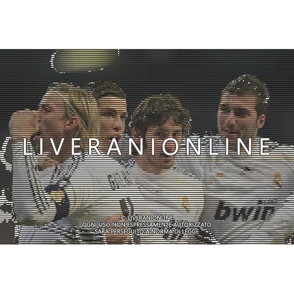 MADRID (10/03/2010).- Champions League match Real Madrid vs Olympique Lyon. Cristiano Ronald, guti, Esteban Granero and Gonzalo Higuain. Photo: Cesar Cebolla / ALFAQUI - Ag. Aldo Liverani sas ITALY ONLY REAL MADRID vs OLYMPIQUE LYON - OTTAVI DI RITORNO CHAMPIONS LEAGUE