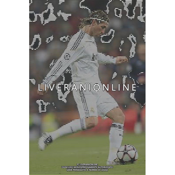 MADRID (10/03/2010).- Champions League match Real Madrid vs Olympique Lyon. Sergio Ramos. Photo: Cesar Cebolla / ALFAQUI - Ag. Aldo Liverani sas ITALY ONLY REAL MADRID vs OLYMPIQUE LYON - OTTAVI DI RITORNO CHAMPIONS LEAGUE