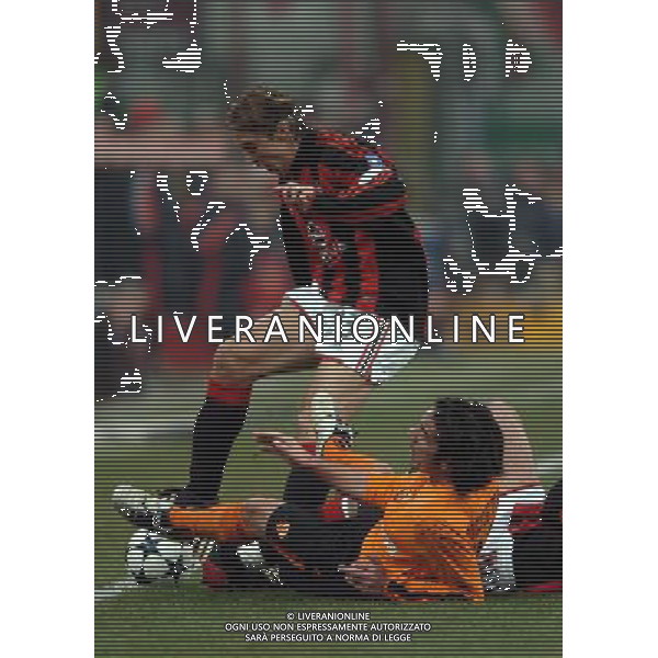 Milano 14/01/2004 coppa italia TIM CUP 2003/04 milan-roma 2:1 nella foto ambrosini e d agostino ph marco luzzani/ag aldo liverani s.a.s.