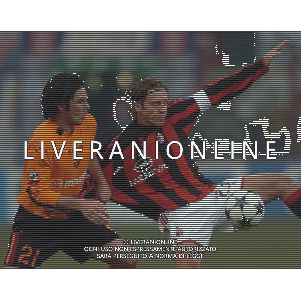 Milano 14/01/2004 coppa italia TIM CUP 2003/04 milan-roma 2:1 nella foto ambrosini e d agostino ph marco luzzani/ag aldo liverani s.a.s.