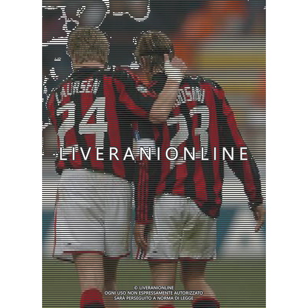 Milano 14/01/2004 coppa italia TIM CUP 2003/04 milan-roma 2:1 nella foto ambrosini e laursen ph marco luzzani/ag aldo liverani s.a.s.