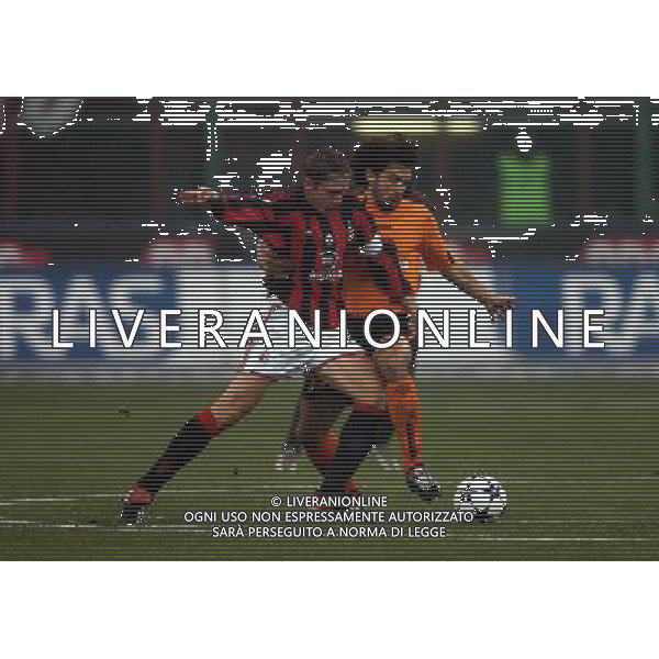 Milano 14/01/2004 coppa italia TIM CUP 2003/04 milan-roma 2:1 nella foto ambrosini e tommasi ph marco luzzani/ag aldo liverani s.a.s.