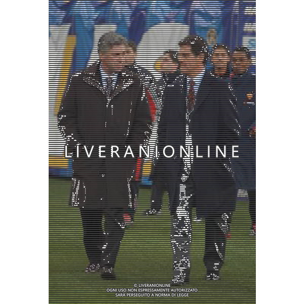 Milano 14/01/2004 coppa italia TIM CUP 2003/04 milan-roma 2:1 nella foto capello ancelotti ph marco luzzani/ag aldo liverani s.a.s.