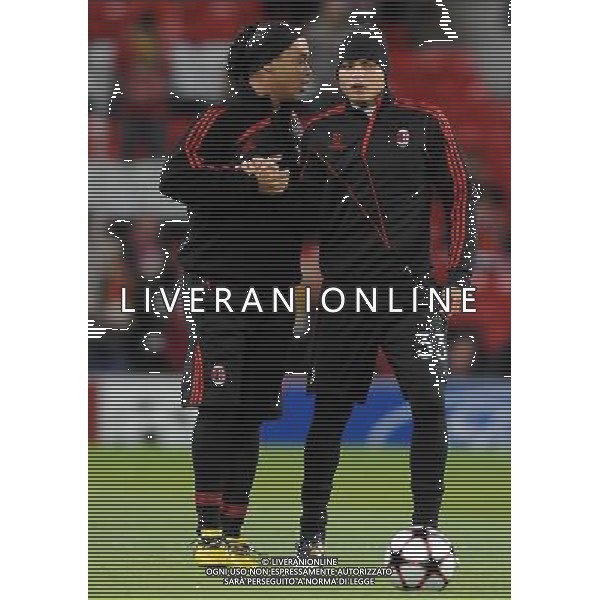 Champions League 2009/2010 Ottavi di Finale Ritorno Manchester - 10.03.2010 Manchester United-Milan Nella Foto:RONALDINHO-THIAGO SILVA /Ph.Vitez-Ag. Aldo Liverani