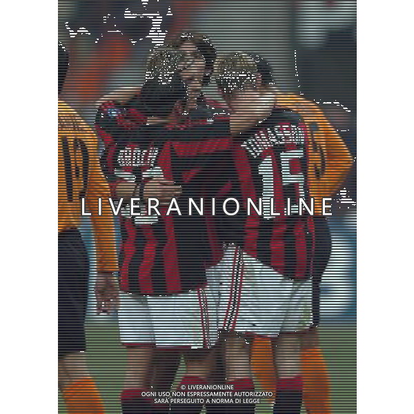 Milano 14/01/2004 coppa italia TIM CUP 2003/04 milan-roma 2:1 nella foto esultanza milan ph marco luzzani/ag aldo liverani s.a.s.