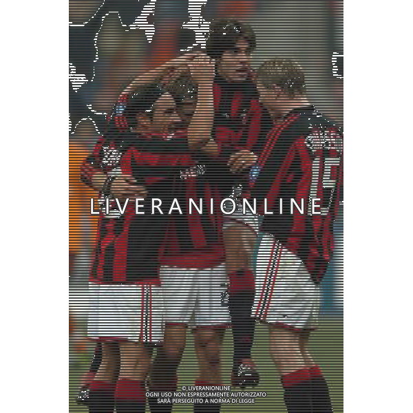 Milano 14/01/2004 coppa italia TIM CUP 2003/04 milan-roma 2:1 nella foto esultanza milan ph marco luzzani/ag aldo liverani s.a.s.