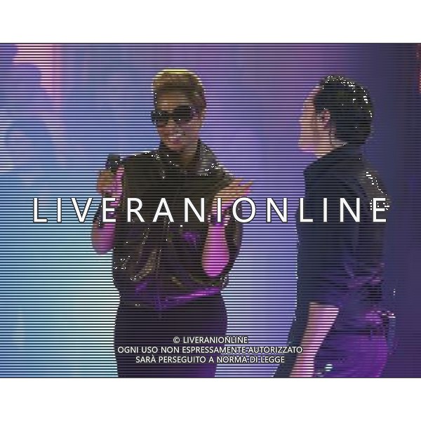 TRASMISSIONE TV: \' QUELLI CHE IL CALCIO\' nella foto: Mary J. BLIGE - Tiziano FERRO © Antonio Sorano - Ag. Aldo Liverani sas