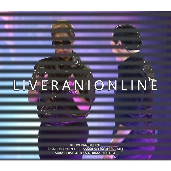 TRASMISSIONE TV: \' QUELLI CHE IL CALCIO\' nella foto: Mary J. BLIGE - Tiziano FERRO © Antonio Sorano - Ag. Aldo Liverani sas